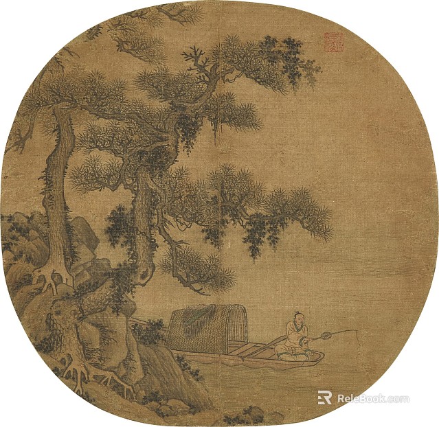 Modern New Chinese Decorative Painting Ink Ancient Landscape Hanging Painting texture