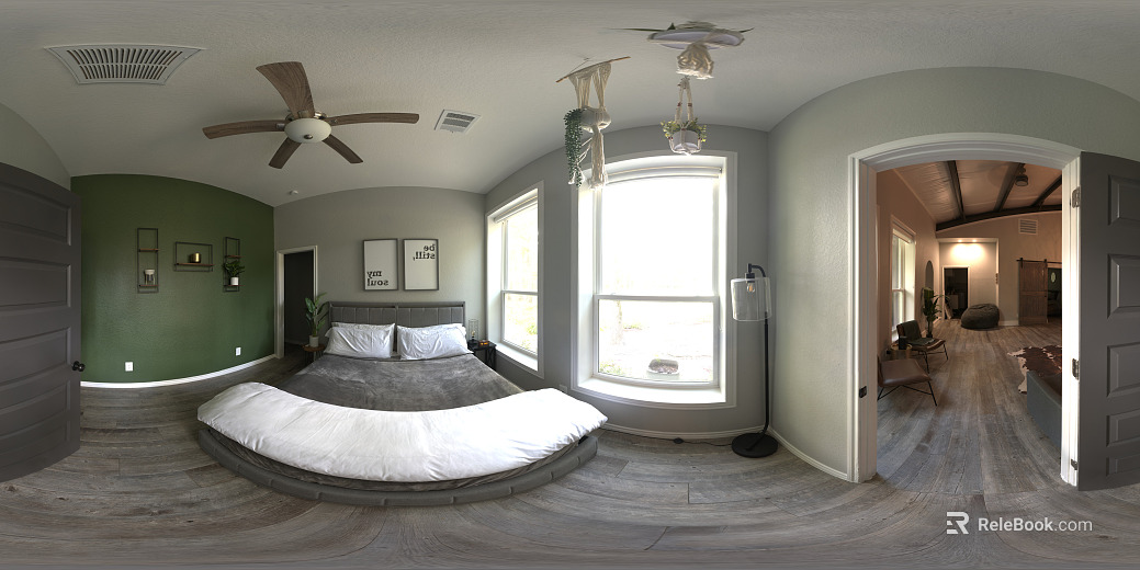 European style residence bedroom day HDR texture