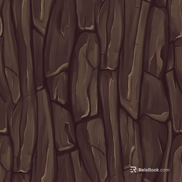 Dark brown bark textured finish texture