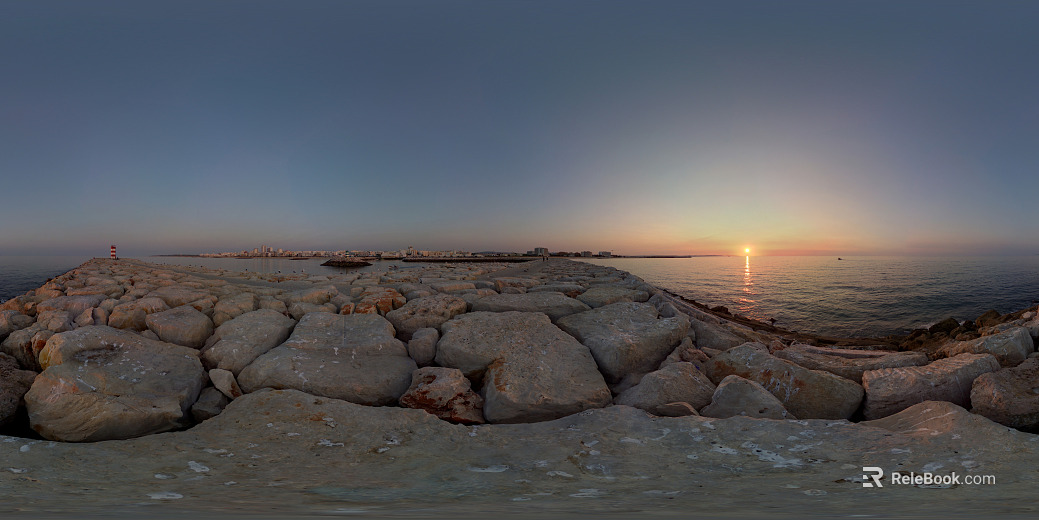 Seaside Reef Sunset HDR texture