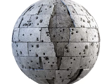 Damage ground PBR texture (ID:ffach001294)