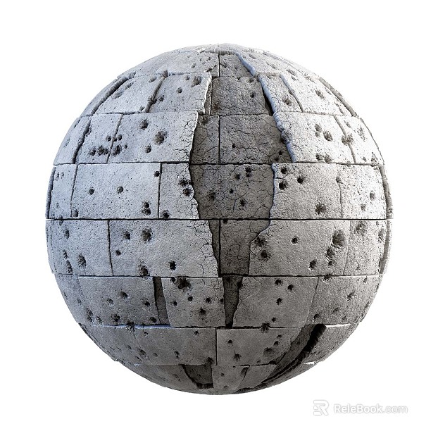 Damage ground PBR texture