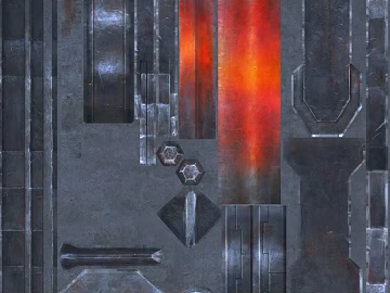 Industrial gray red old metal hatch panel texture (ID:ffaeh811726)