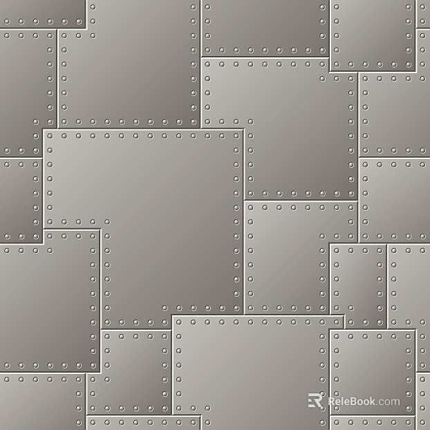 Industrial wind silver gray metal splicing plate wall texture