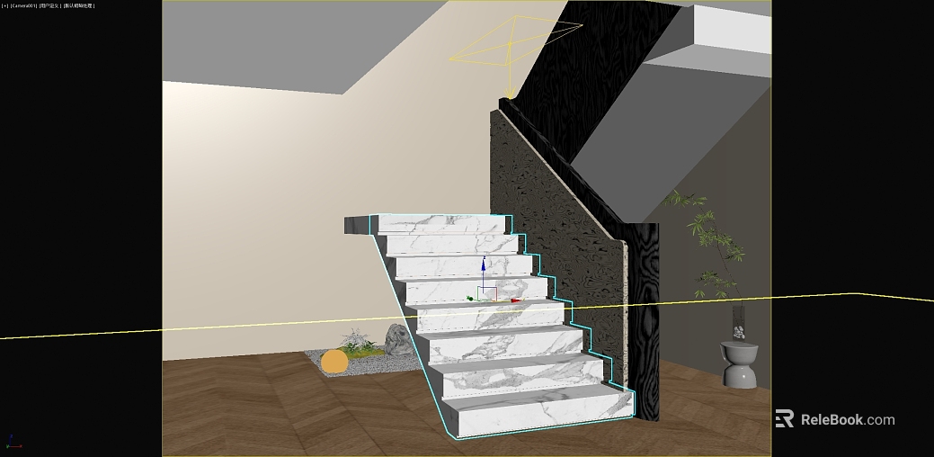 Elegant white marble indoor stair countertop texture