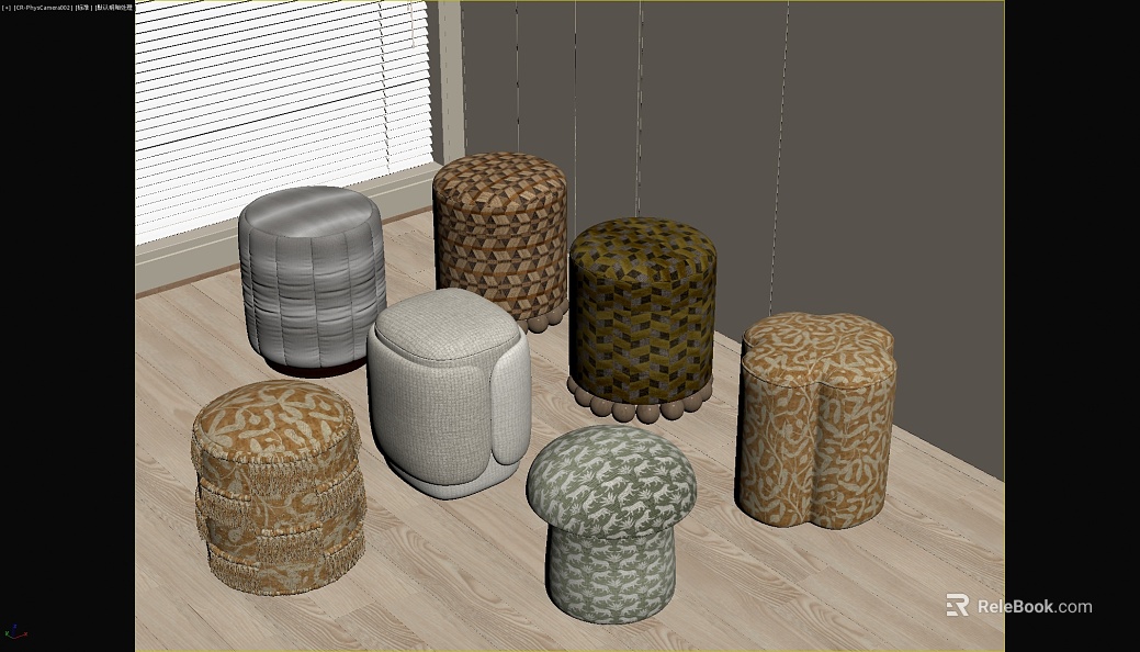 Multi-style Soft Bag Low Stool Living Room Furniture texture