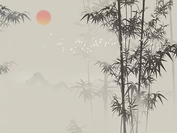 New Chinese Bamboo Mural texture (ID:ffach318791)