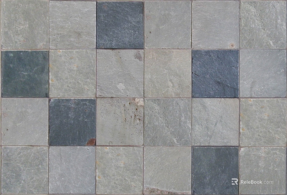 Gray blue color block stone mosaic wall decoration texture