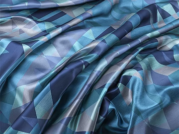 Blue Grey Geometric Silk Soft Fabric texture (ID:ffaeh384656)