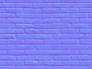 Brick wall normal bump 3d model