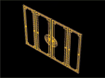 Chinese retro double wooden door texture (ID:ffaeh823536)