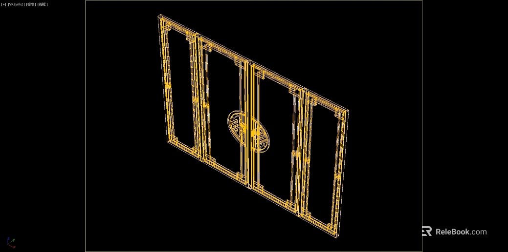 Chinese retro double wooden door texture