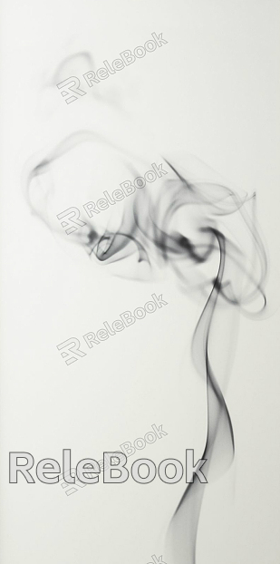 In the image, Smoke is depicted as a dense, billowing cloud of gray and black with wispy tendrils reaching out against a stark white background, embodying the ephemeral nature of its form.