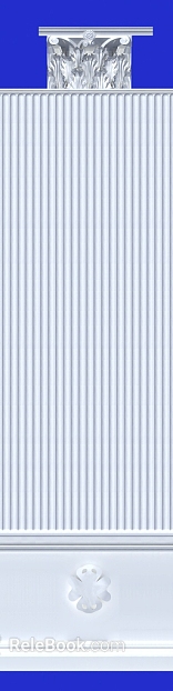 French White Gypsum Roman Column Wall Panel texture