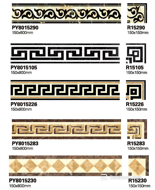 Wall line Waist line Black marble skirting line texture