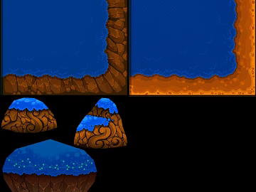 Cartoon Wind Brown Blue Rock Game Scene texture (ID:ffaeh281766)