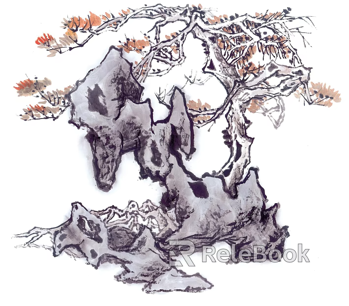 Ancient Tree Decorative Painting texture