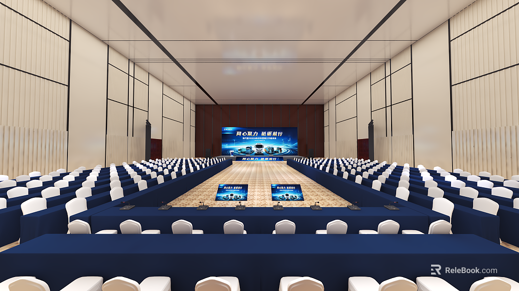 Modern wind business conference hall scene texture
