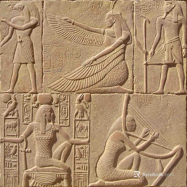 relief color stone carving texture