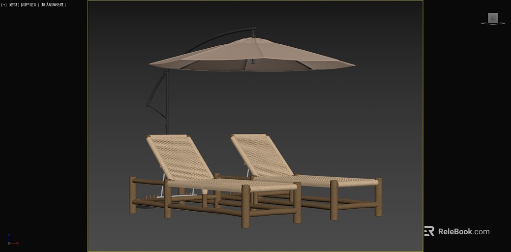 Quiet Wooden Woven Outdoor Recliner texture