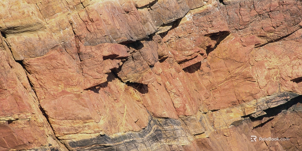 Reddish brown rock exterior wall finish texture