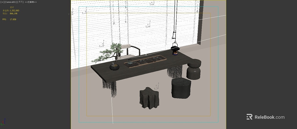 New Chinese-style dark wood tea table tea room furniture texture