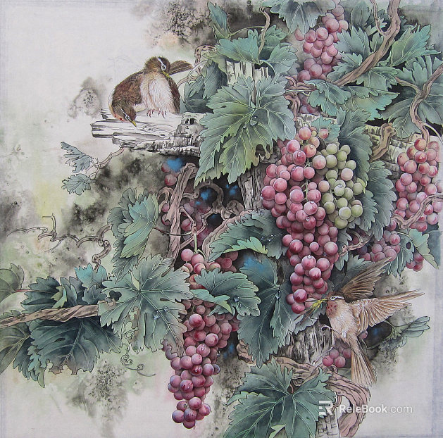 Plant painting texture