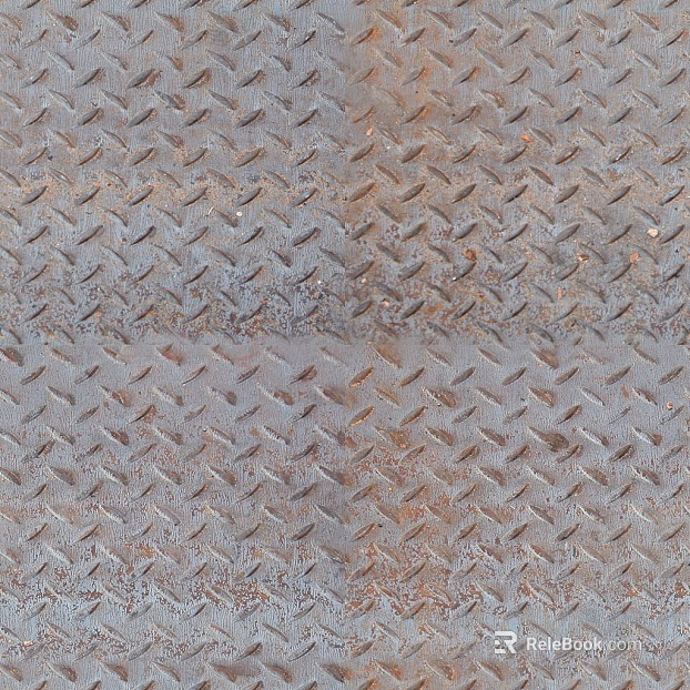 Grey brown old pattern metal plate industrial ground texture