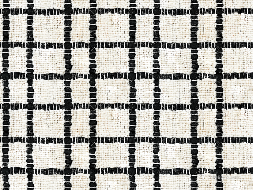Black and white plaid soft fabric texture