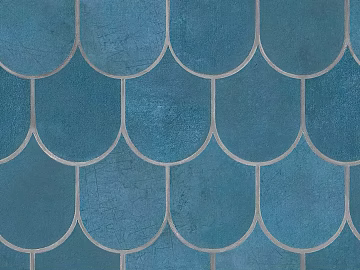 Kitchen and bathroom wall tiles, fish-scale tiles texture (ID:ffaeh644324)