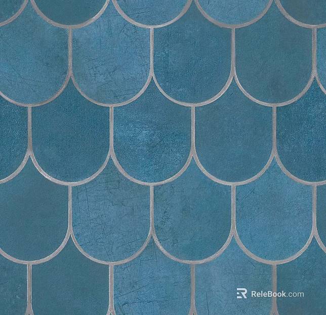 Kitchen and bathroom wall tiles, fish-scale tiles texture