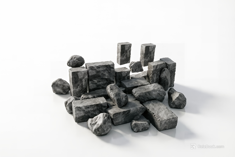 Dark gray rock landscape landscaping stone texture
