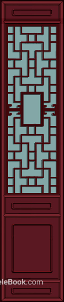 Wood carved red wood grain hollow door texture
