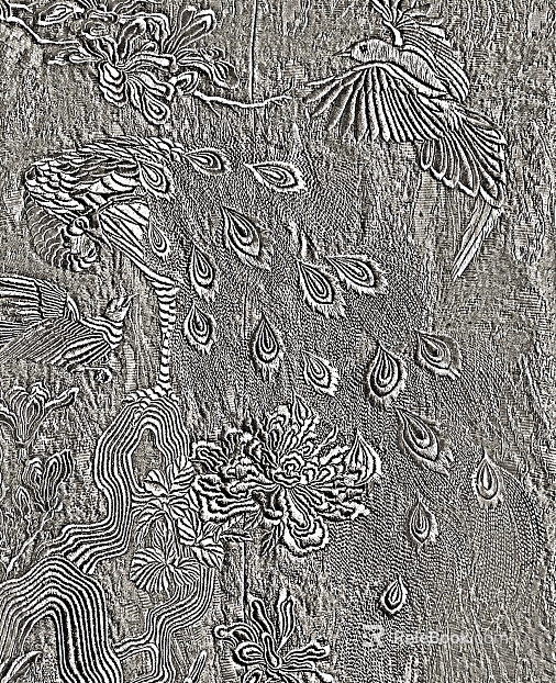 Retro black and white pattern fabric background decoration texture