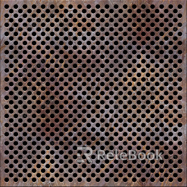 Perforated plate metal texture