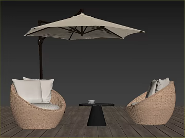 Quiet Wind Light Brown Woven Rattan Chair for Outdoor Leisure texture (ID:ffaeh579386)