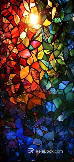 Stained Glass Art Glass Ice Crack Glass texture
