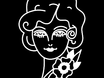 Tattoo black and white mask pattern texture pattern graphics (ID:ffach007584)