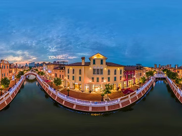 City Dawn Dusk Scenery Panorama texture (ID:ffach811613)