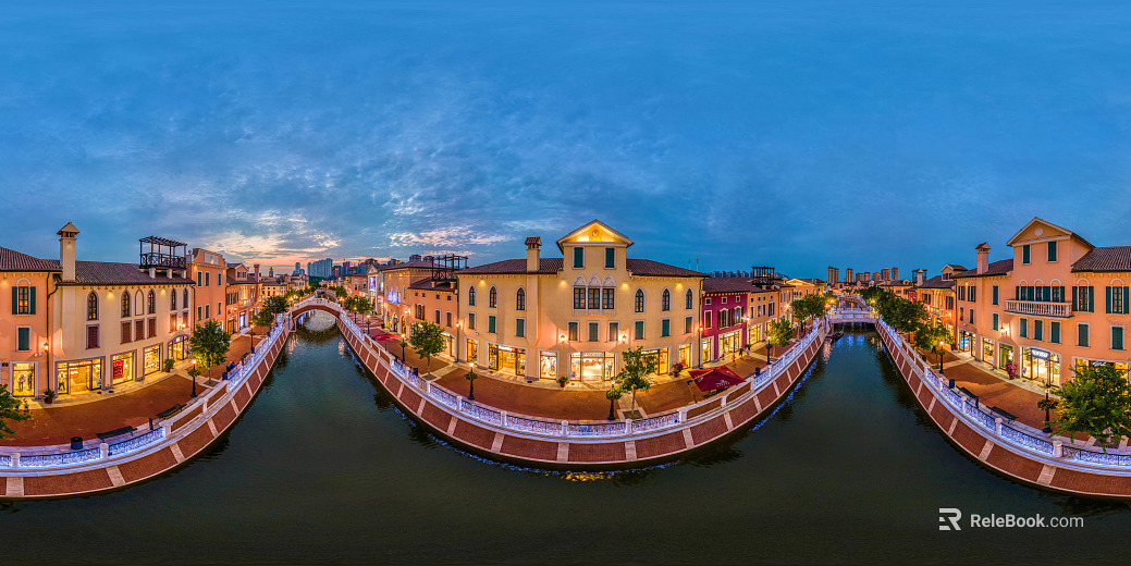 City Dawn Dusk Scenery Panorama texture