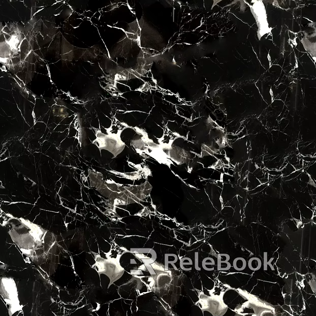Ice pattern marble Bulgari black tile material seamless texture