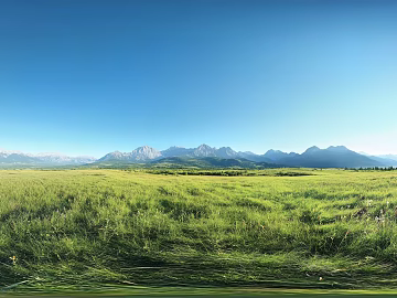 Blue Sky White Clouds Lawn Hillside HDR texture (ID:ffach920255)