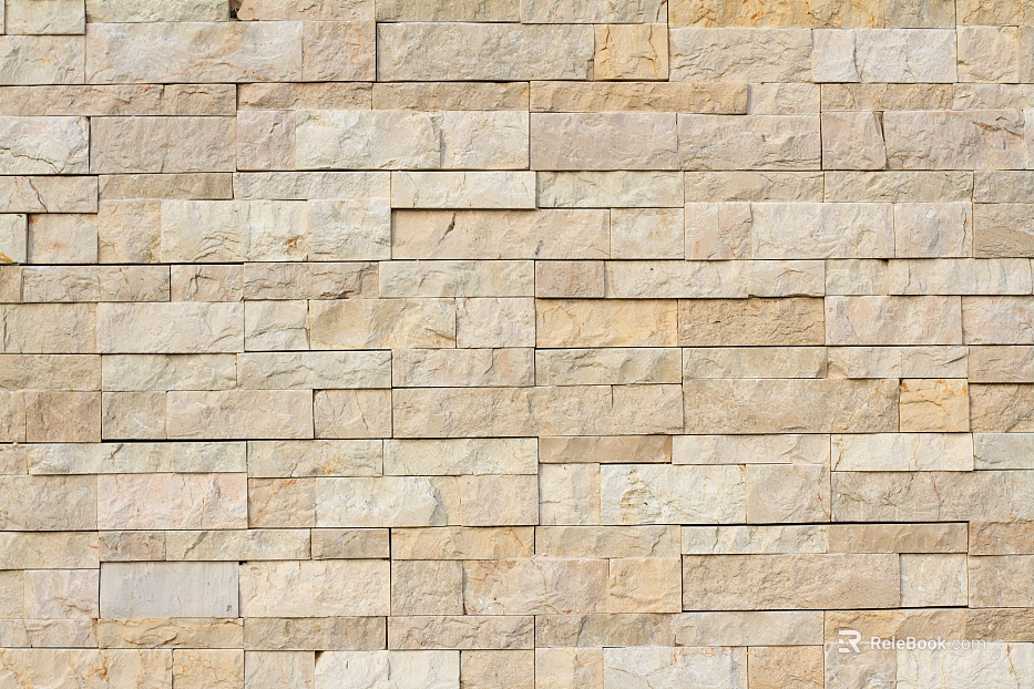 Beige cultural stone background wall texture