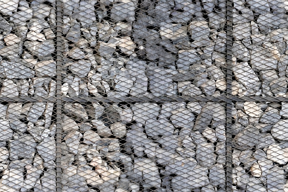 metal grid gabion texture