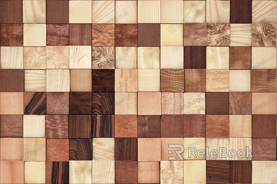 wood grain mosaic texture