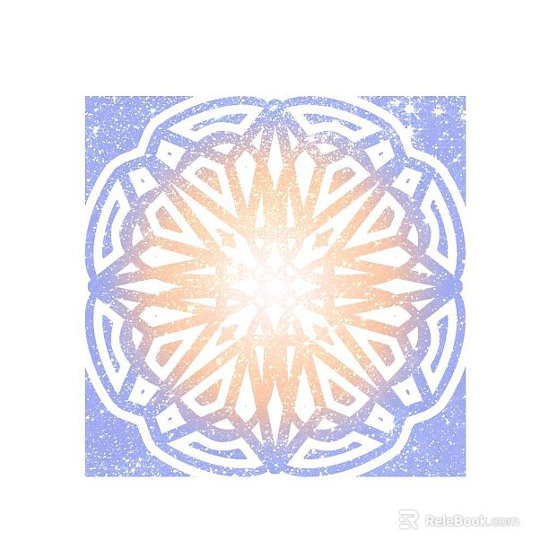 Blue Orange Gradient Geometric Pattern Tiles texture