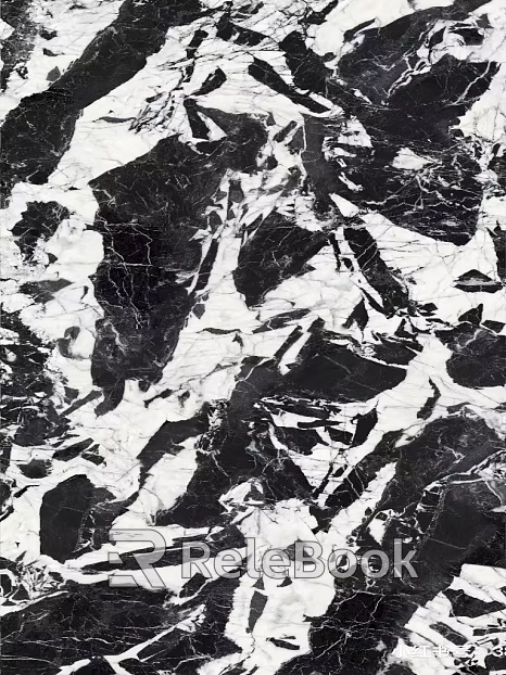 Ice pattern marble Bulgari black tile material texture