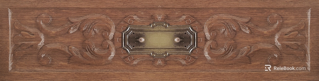 Dark Brown Vintage Wood Carved Cabinet Door Decoration texture