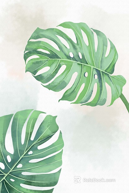 Plant painting texture