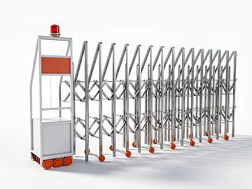 Silver stainless steel retractable door factory gate texture (ID:ffaeh814136)